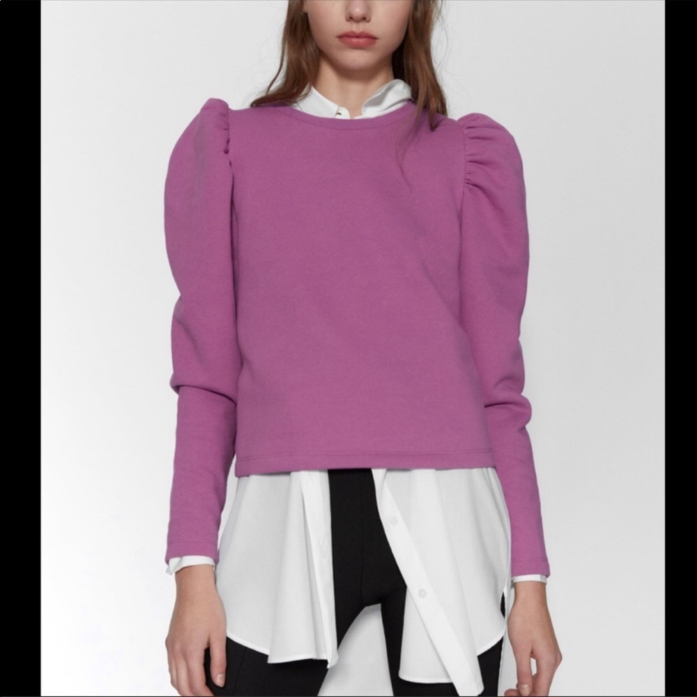 Zara NEW balloon sleeve sweatshirt